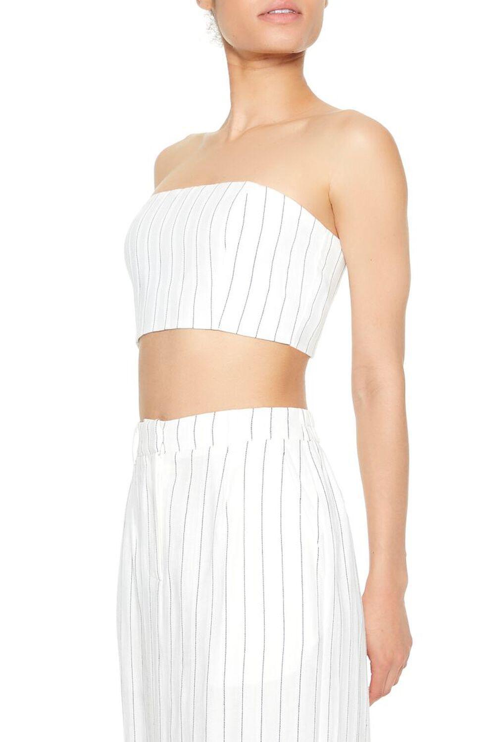 Cropped Pinstripe Tube Top | Forever 21 Product Image