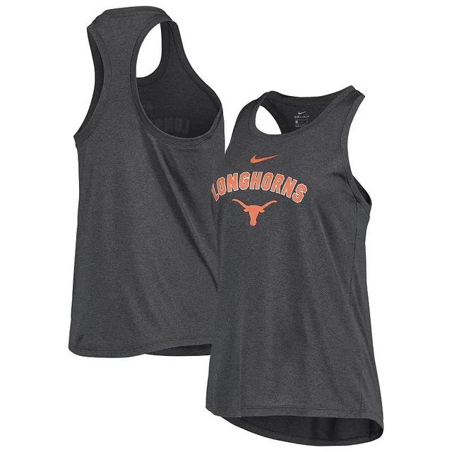 Womens Nike Anthracite Texas Longhorns Arch & Logo Classic Performance Tank Top Product Image