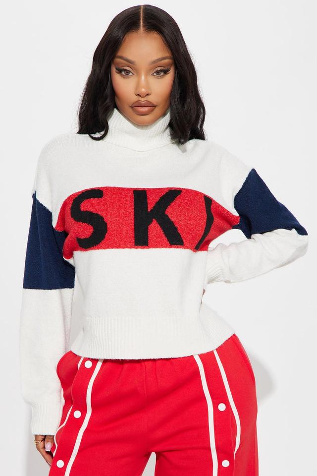 Ski Color Block Sweater - Ivory/combo Product Image