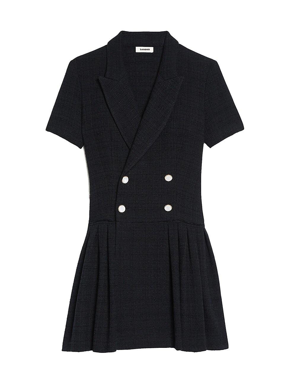 Womens Short Tweed Coat Dress Product Image