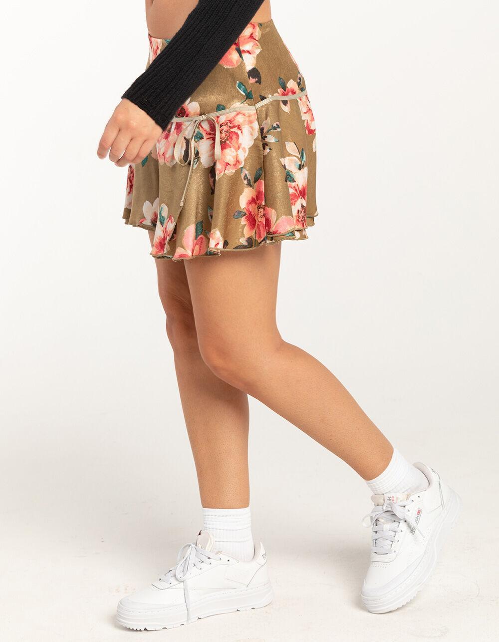 FULL TILT Low Rise Satin Womens Mini Skirt Product Image