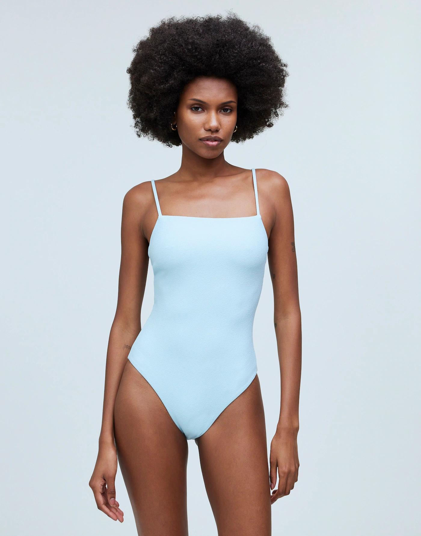 Square-Neck One-Piece Swimsuit Product Image