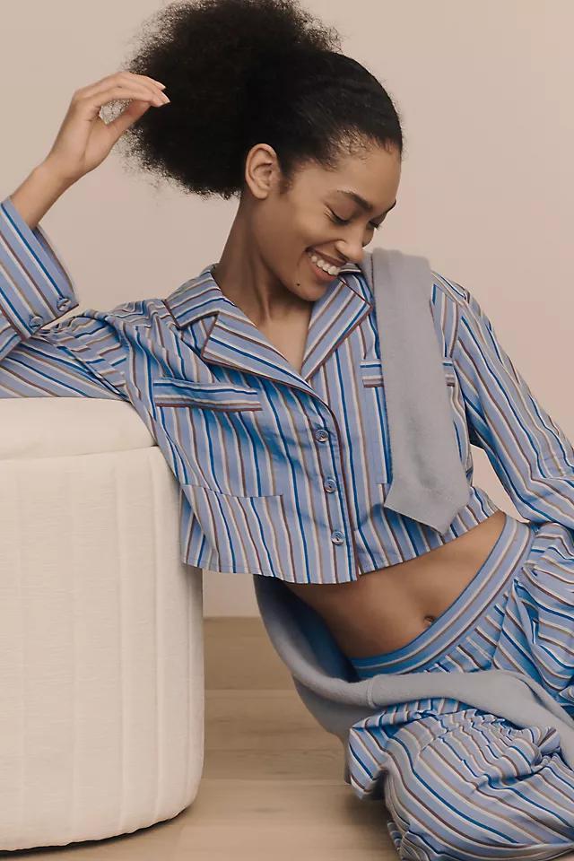 By Anthropologie Cropped Pajama Shirt Product Image