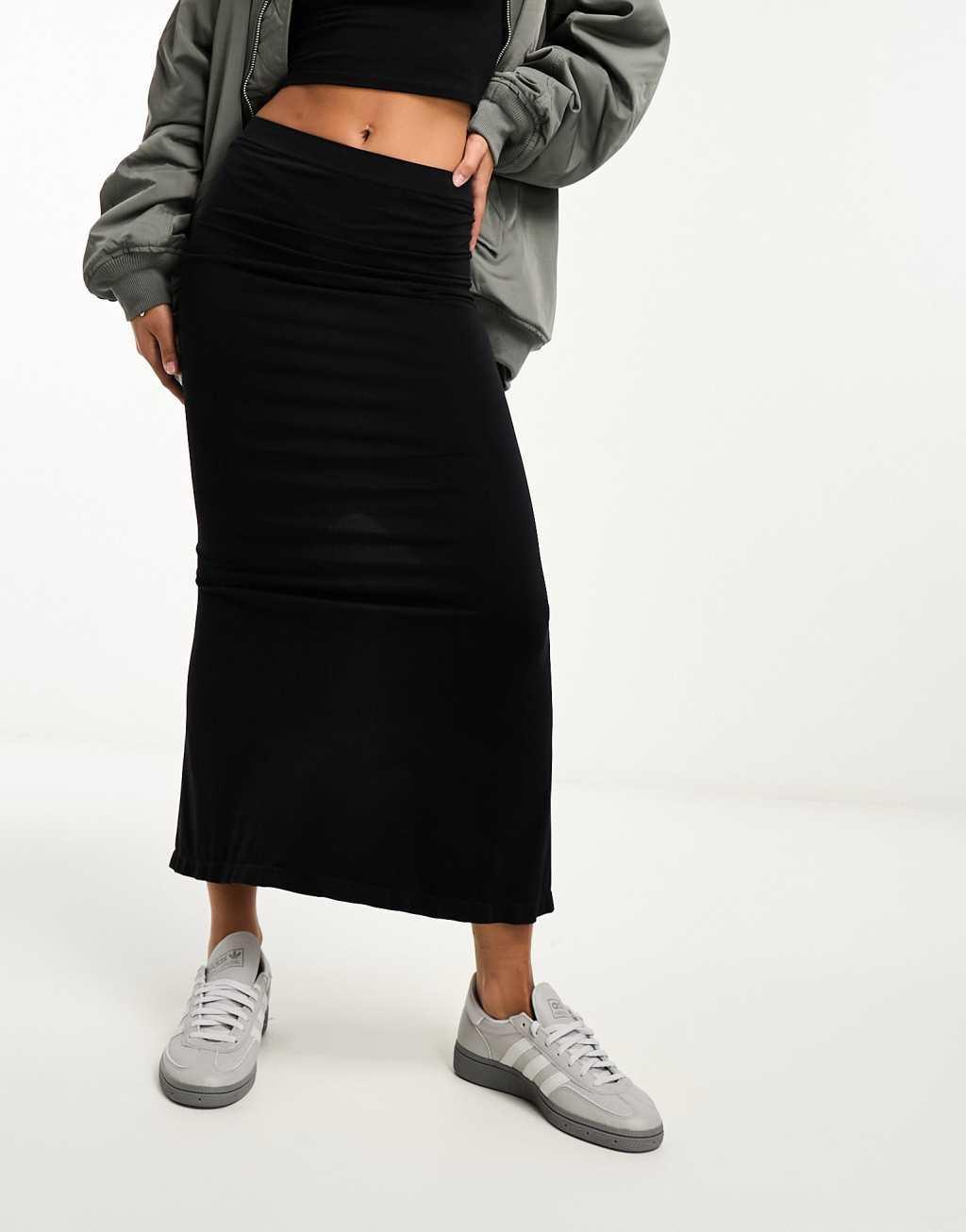 Miss Selfridge seamless low rise midaxi skirt Product Image