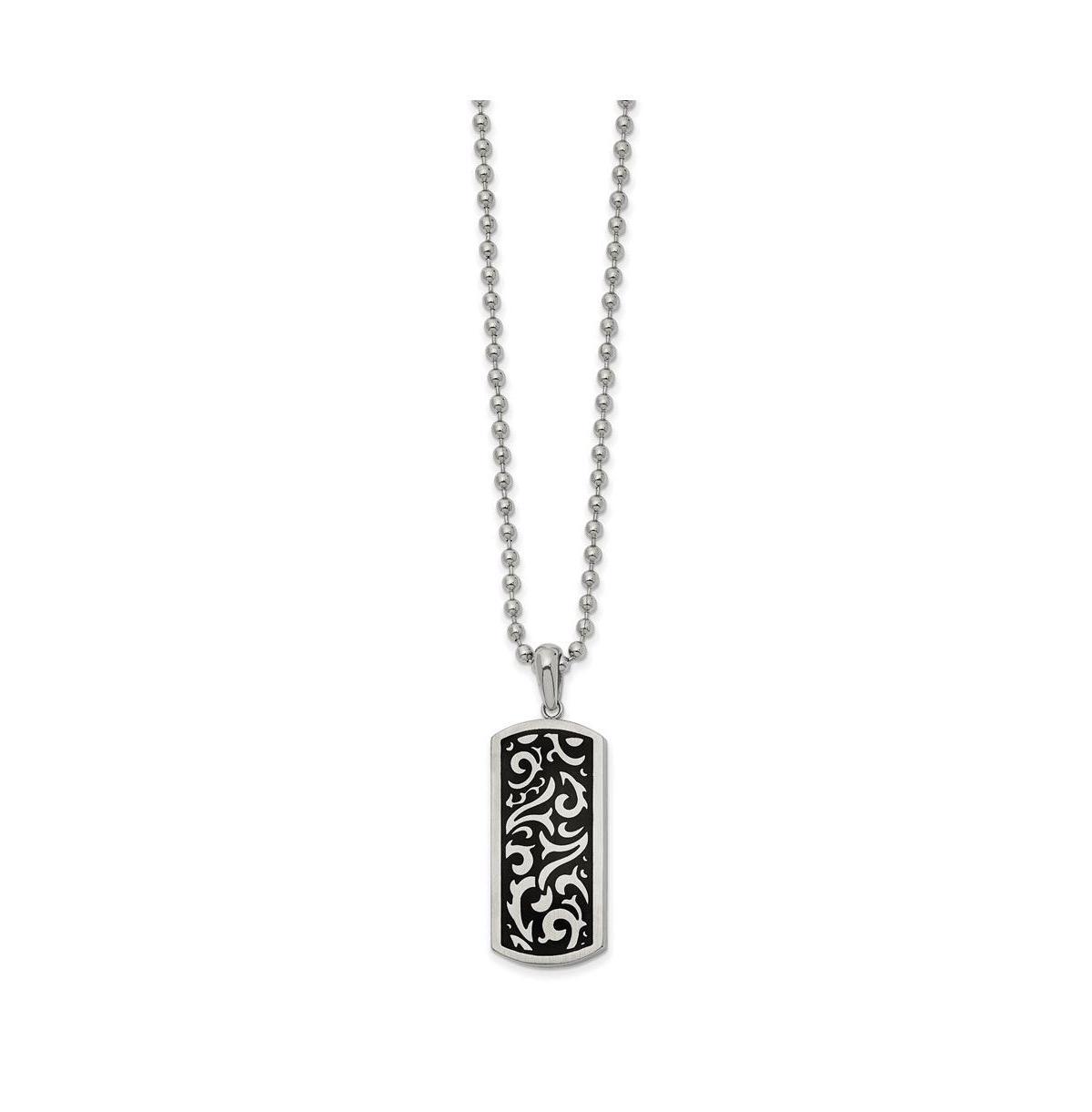 Mens Gentlemens Classics(tm) Steel Enameled Dog Tag Necklace Product Image