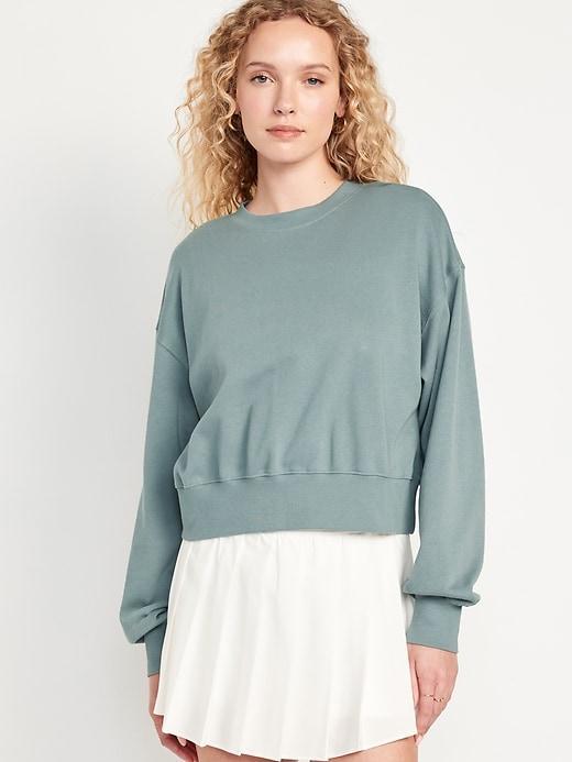 French-Terry Drop-Shoulder Sweatshirt Product Image