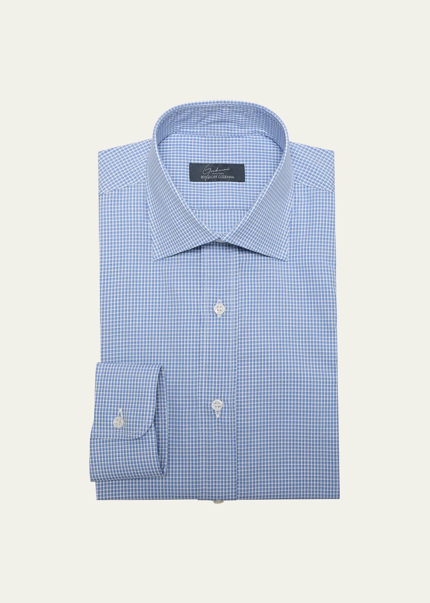 Mens Micro-Check Dress Shirt Product Image