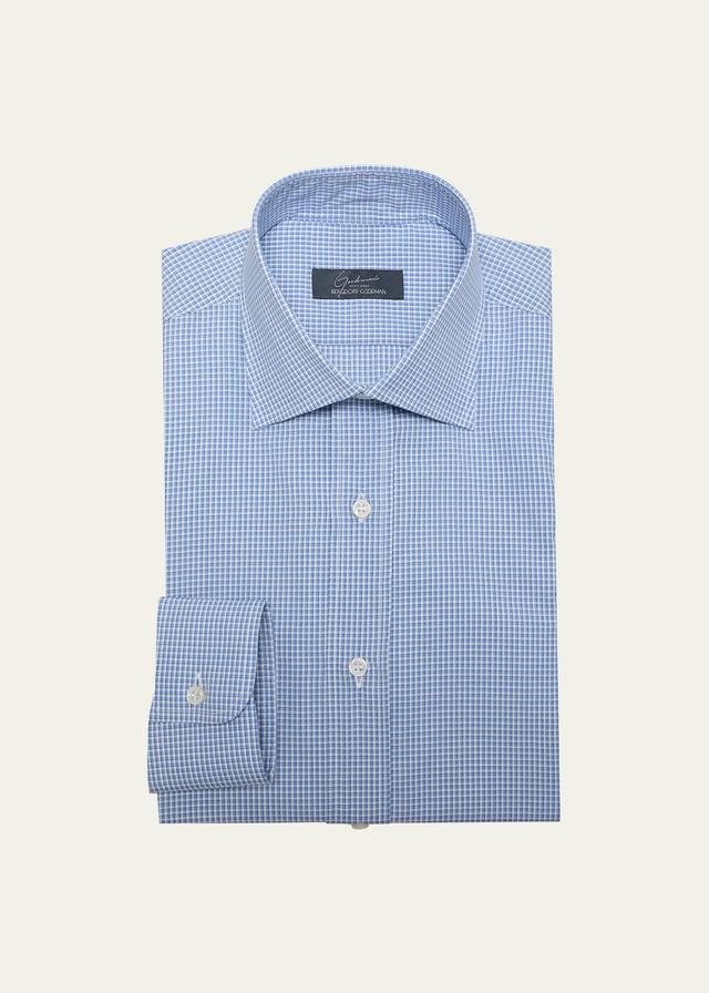 Mens Micro-Check Dress Shirt Product Image