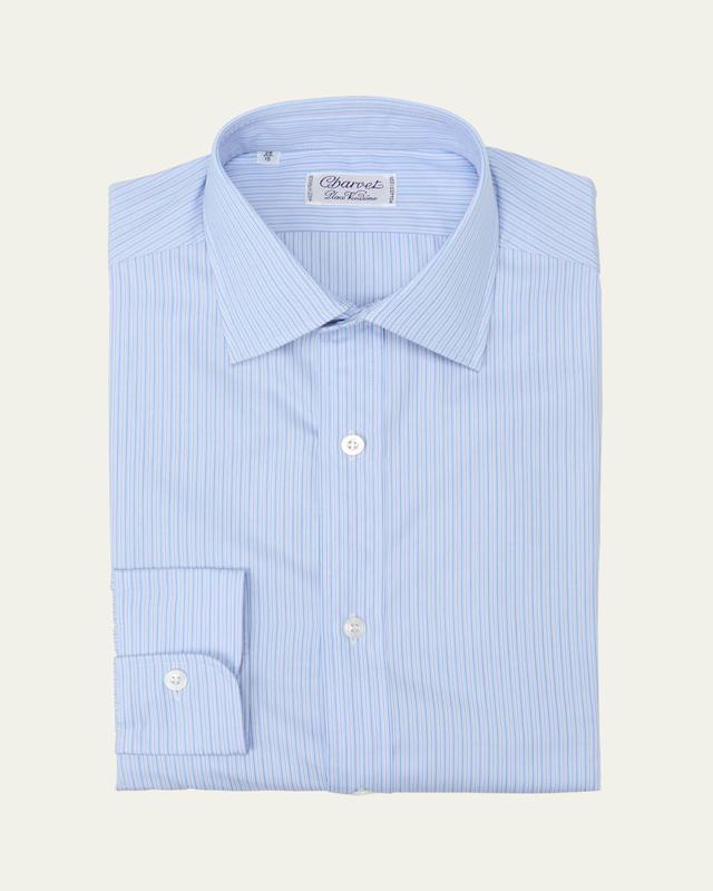 Mens Slim Fit Multi-Stripe Dress Shirt Product Image