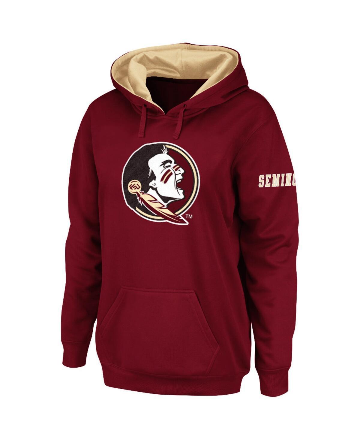 Womens Stadium Athletic Garnet Florida State Seminoles Big Logo Pullover Hoodie Product Image