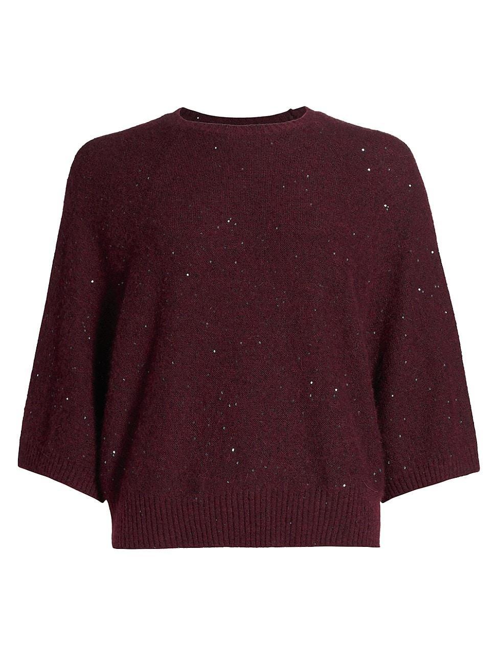 Womens Sequin-Embellished Wool-Blend Sweater product image