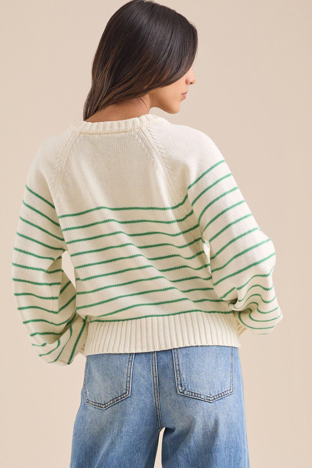 Kendall Striped Button Front Cardigan Product Image