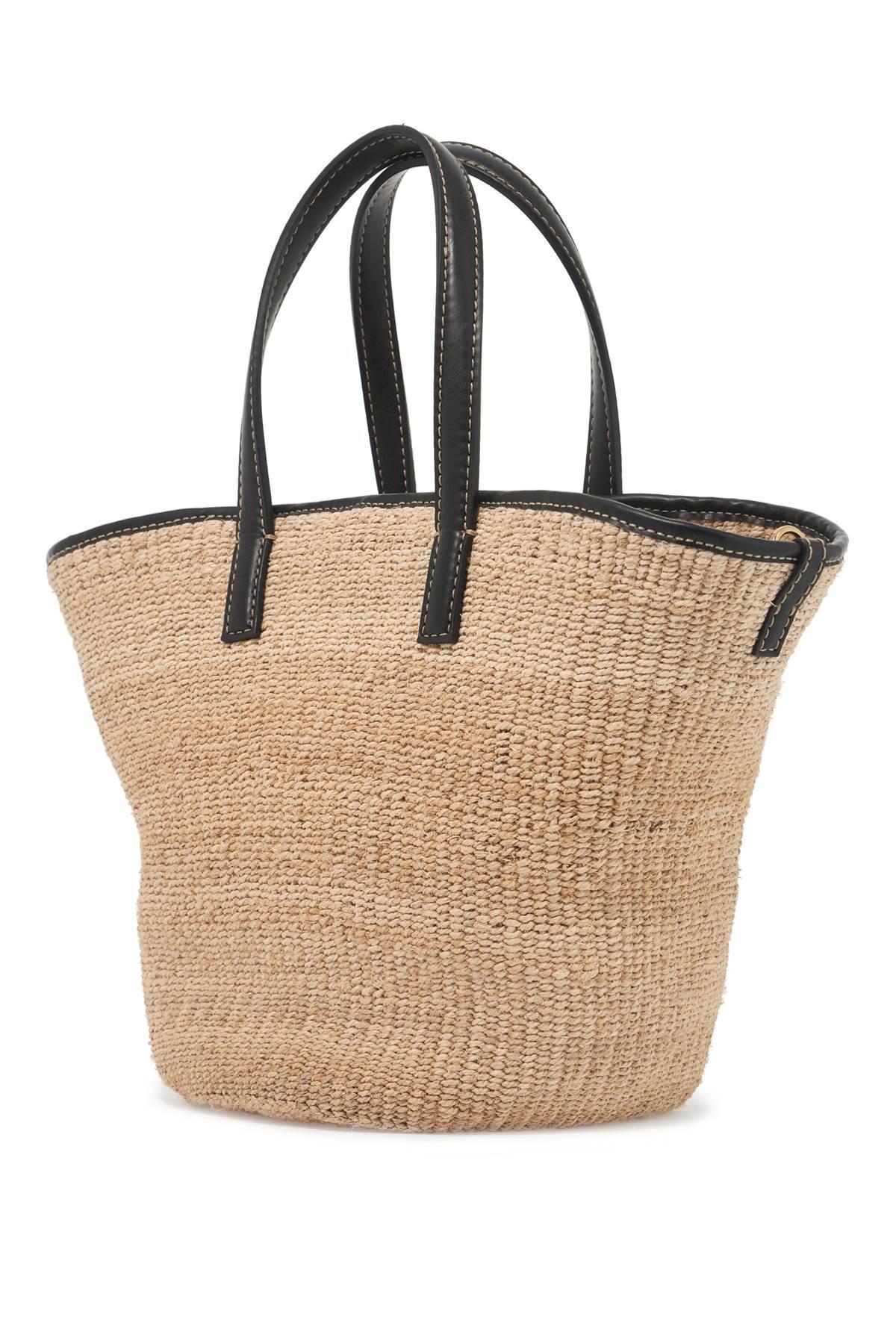 Raffia Shoulder Bag With Logo. In Beige Product Image