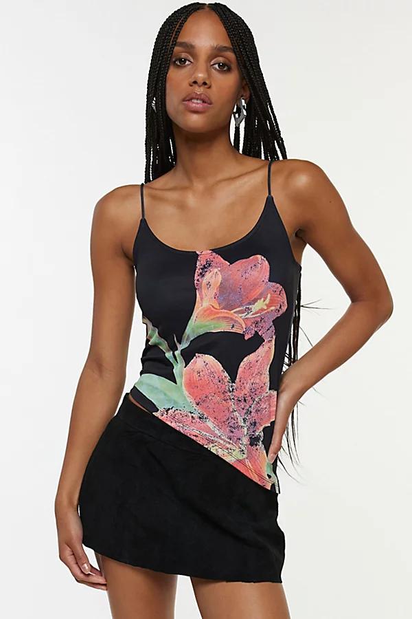 Asymmetrical Graphic Floral Cami Product Image