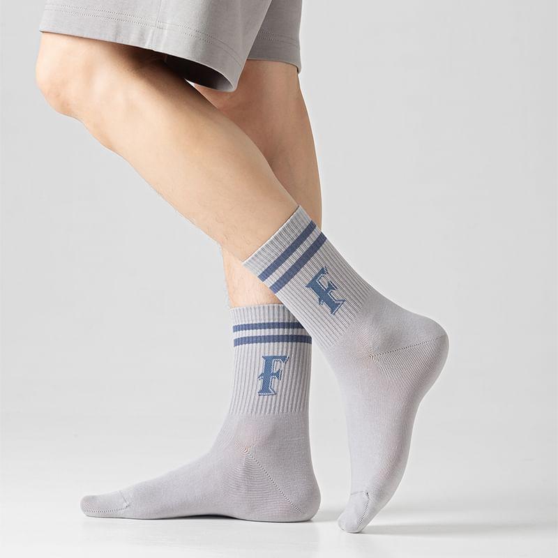 Lettering Crew Socks Product Image