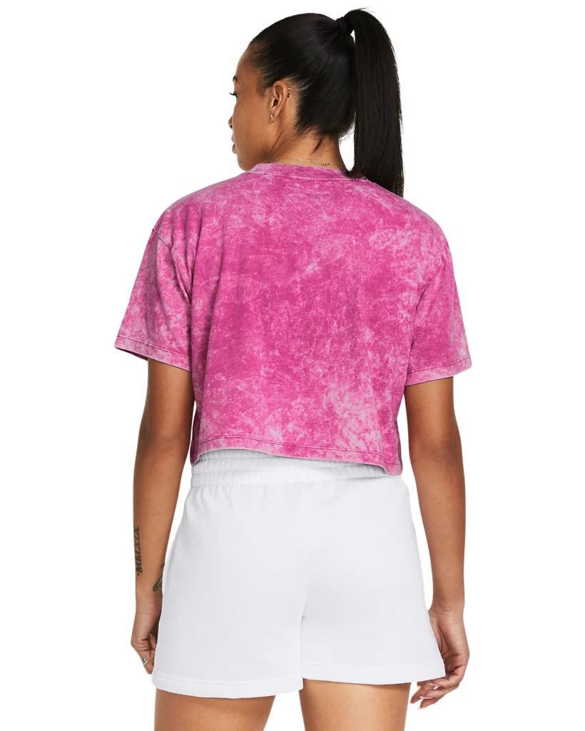 Women's UA Wash Logo Repeat Crop Short Sleeve Product Image