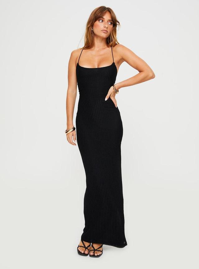 Cerda Knit Maxi Dress Black Product Image