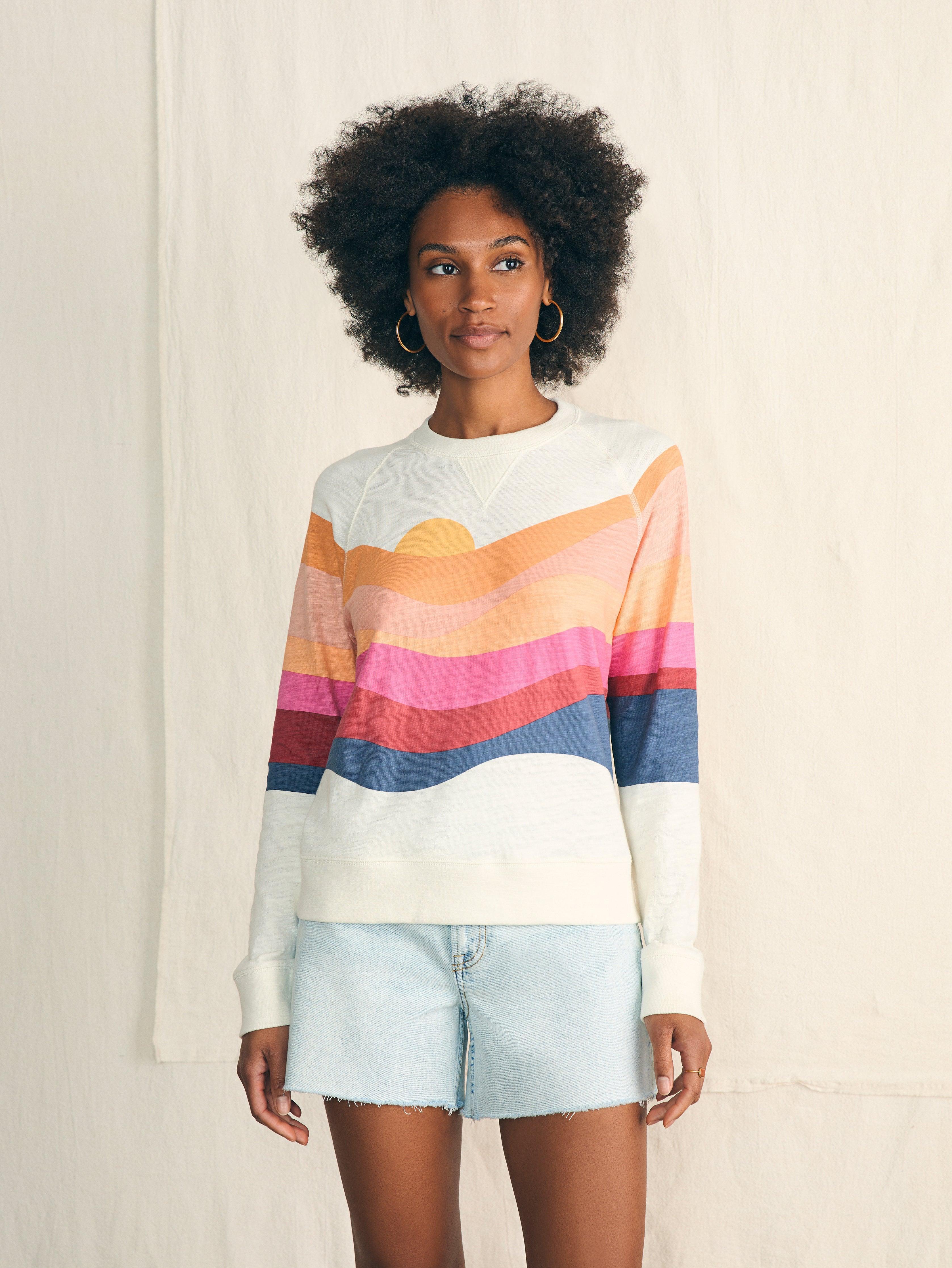 Sunwashed Slub Crewneck - Soleil Set Sail Female Product Image