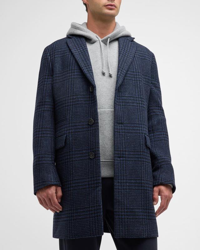 Mens Sherwood Wool-Blend Houndstooth Coat Product Image