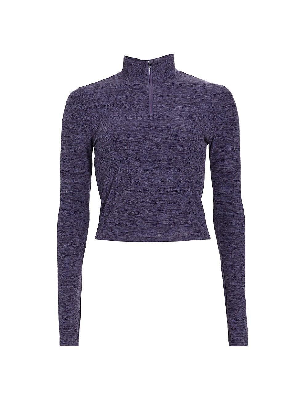 Womens Training Heathered Stretch Crop Sweatshirt Product Image