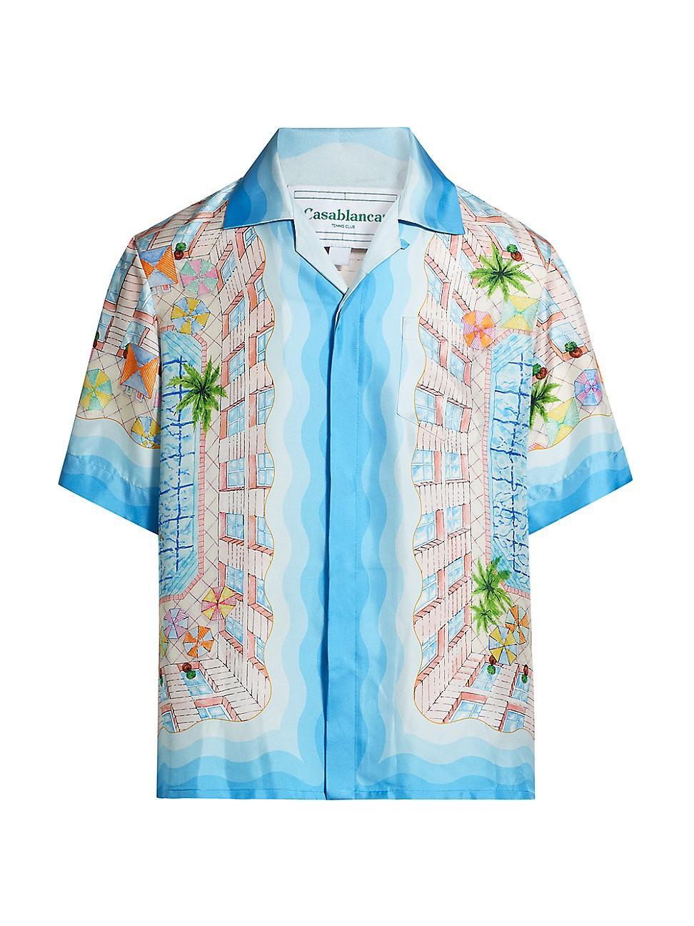 Mens The Dive Graphic Silk Camp Shirt Product Image