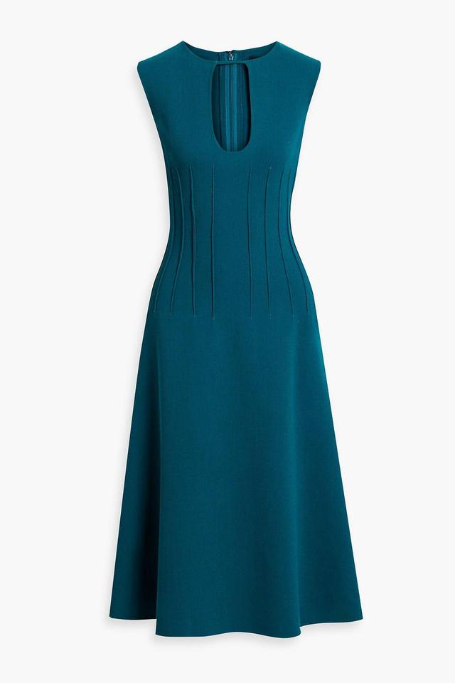 Cutout Stretch-crepe Midi Dress In Petrol Product Image