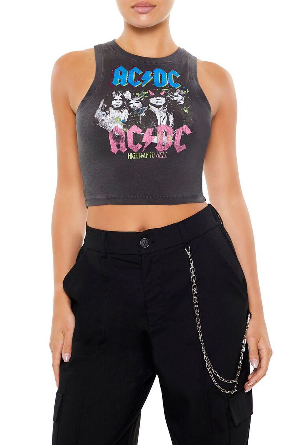 ACDC Graphic Cropped Tank Top | Forever 21 Product Image