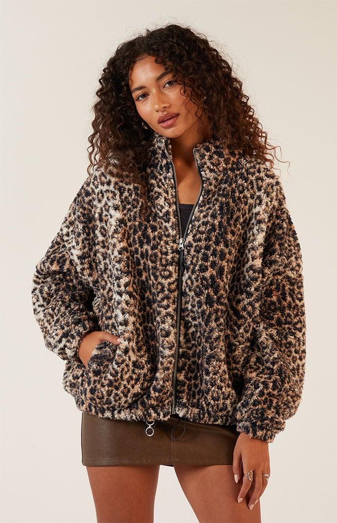 Women's Sherpa Cropped Zip Up Jacket Product Image