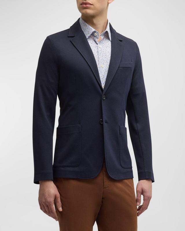 Mens Double-Breasted Two-Button Blazer Product Image