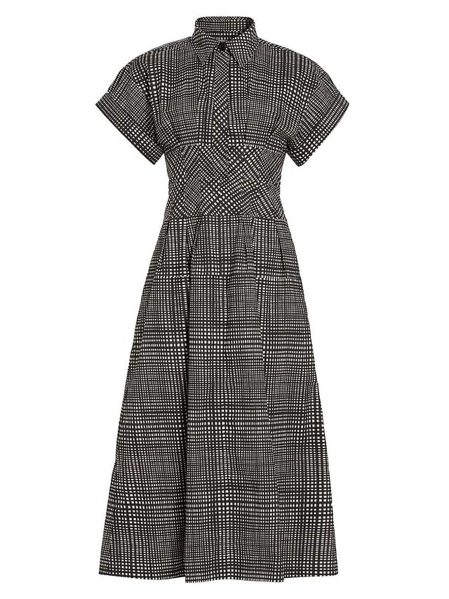 Womens Balston Grid Cotton Poplin Shirtdress Product Image