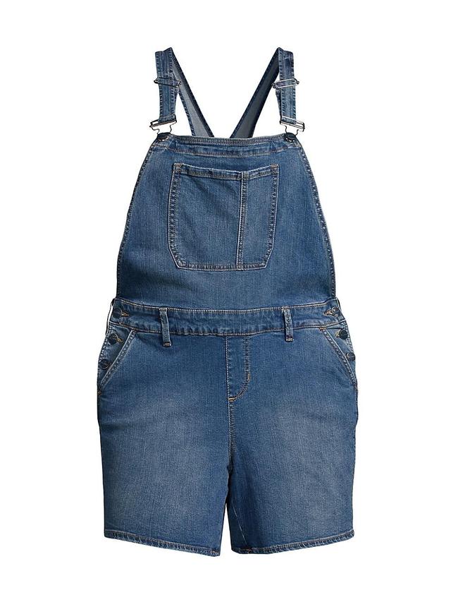 Womens Short Denim Overalls Product Image