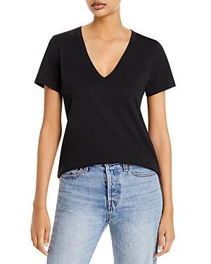 Womens V-Neck Cotton Tee Product Image