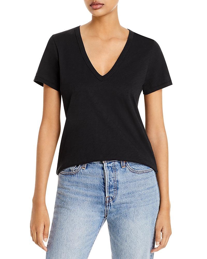 Womens V-Neck Cotton Tee Product Image