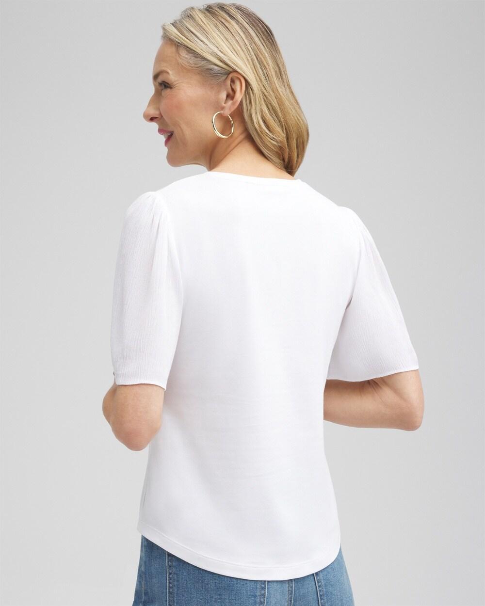 Gauze Flutter Sleeve Top Product Image