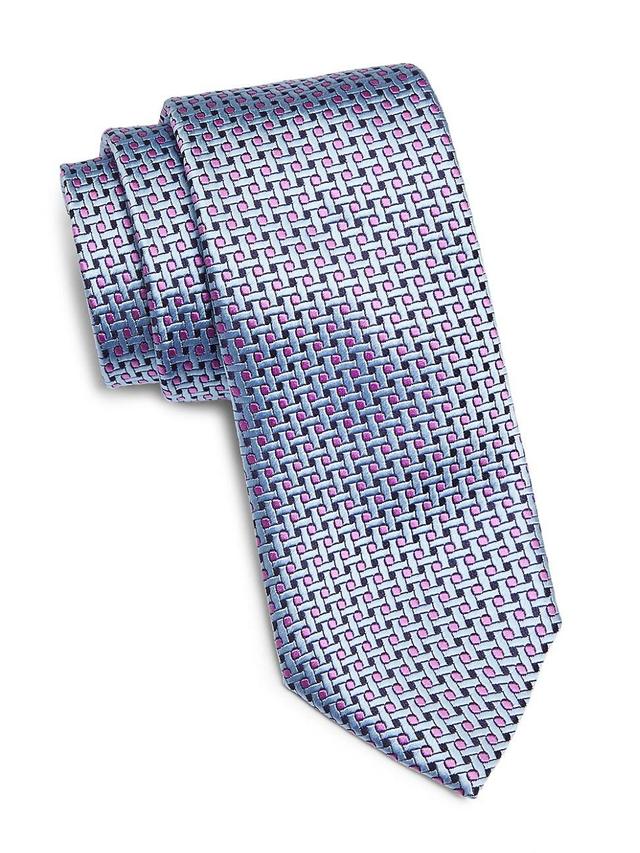 Mens Geometric Silk Tie Product Image