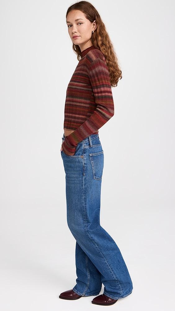 RE/DONE Ribbed Mock Neck Pullover | Shopbop Product Image