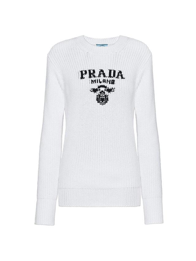 Womens Cotton Crew-Neck Sweater Product Image