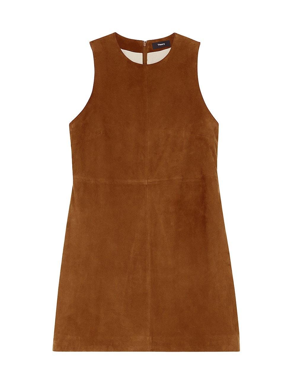 Theory Suede Shift Mini Dress Product Image