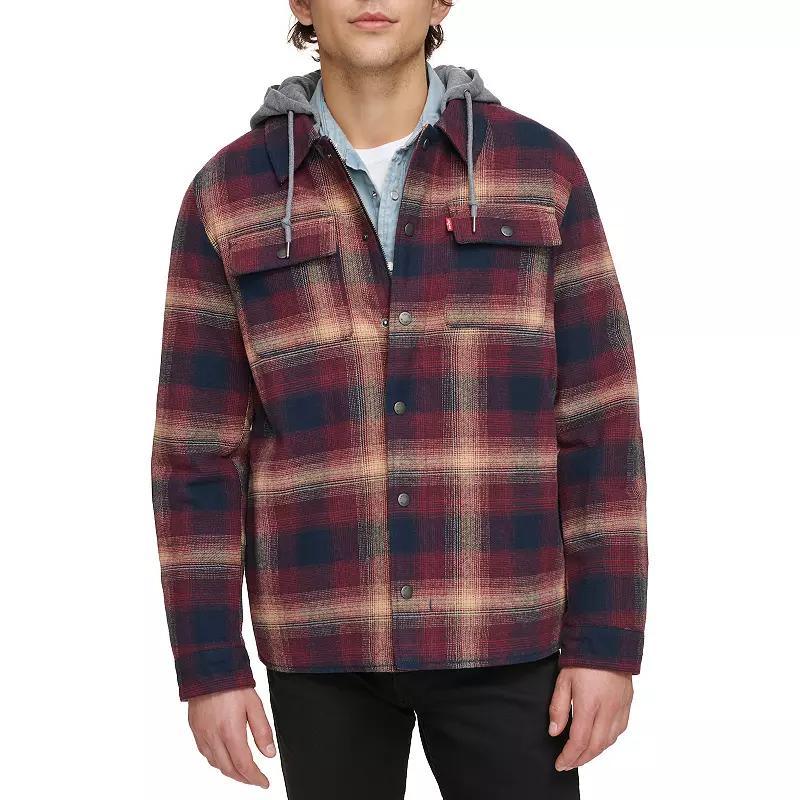 Mens Levis Shirt Jacket with Fleece Hood Product Image