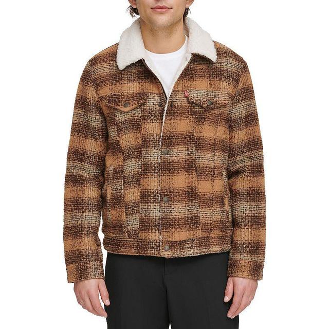 Mens Levis Faux Wool Sherpa Lined Trucker Jacket Product Image