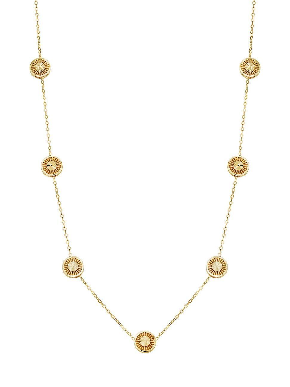 Womens 14K Yellow Gold Roma Station Necklace Product Image