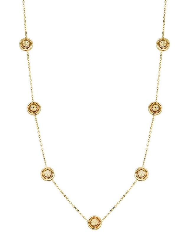 Womens 14K Yellow Gold Roma Station Necklace Product Image