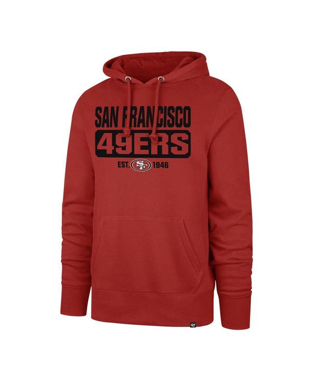 Mens 47 Brand Scarlet San Francisco 49ers Box Out Headline Pullover Hoodie Product Image