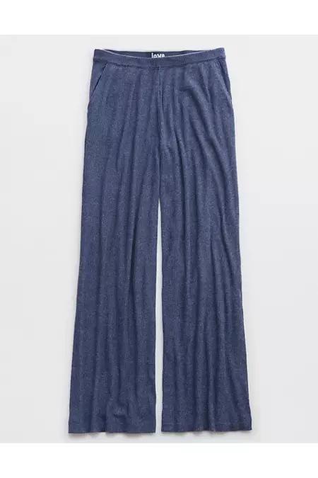 Aerie Off-Duty Cozy Knit Ribbed Trouser PJ Women's Product Image