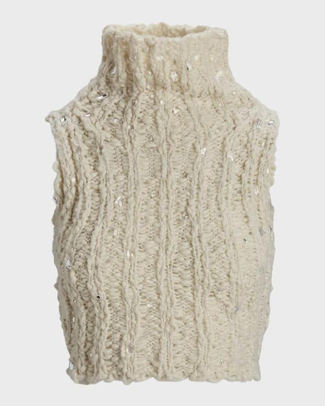 Embellished Sleeveless Turtleneck Product Image