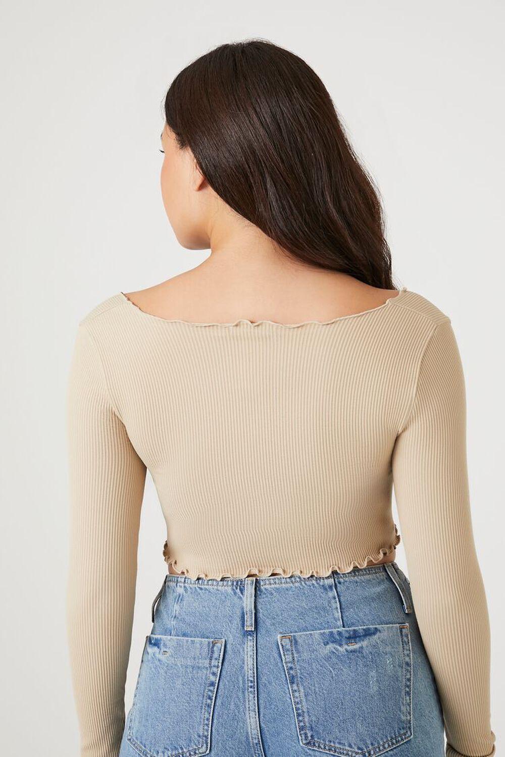 Seamless Lettuce-Edge Crop Top | Forever 21 Product Image