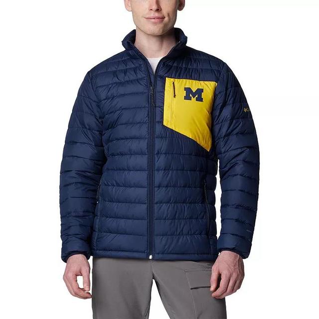 Mens Columbia Michigan Wolverines Double Blitz Omni-Heat Infinity Insulated Full-Zip Jacket Blue Product Image