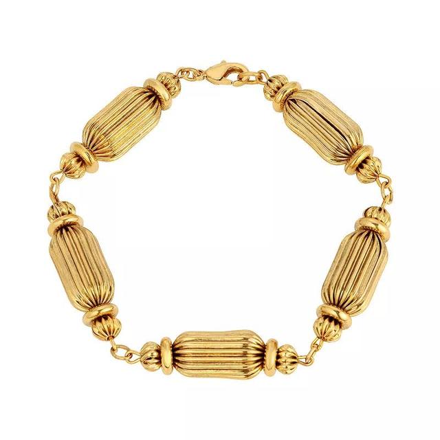 1928 Gold Tone Rondell Shaped Bracelet, Womens, Yellow Product Image