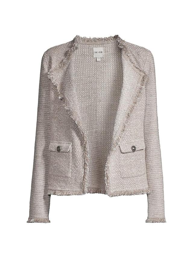 NIC+ZOE Fringe Tweed Jacket Product Image