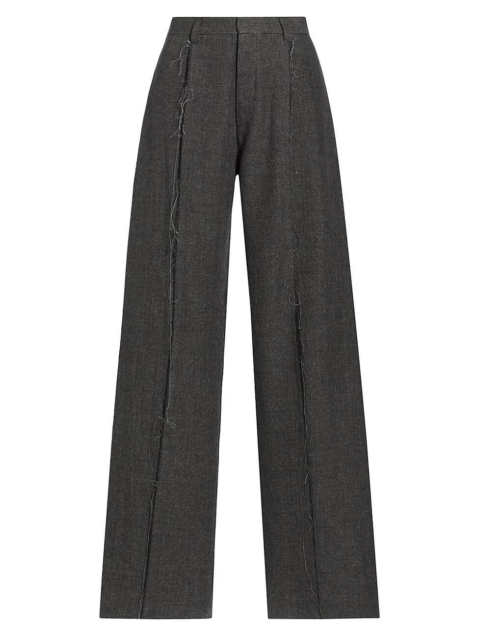 Womens Exposed Seam Wool Trousers Product Image